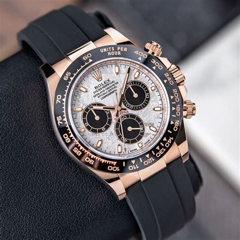 rolex daytona rubber strap meteroite|rolex daytona oysterflex.